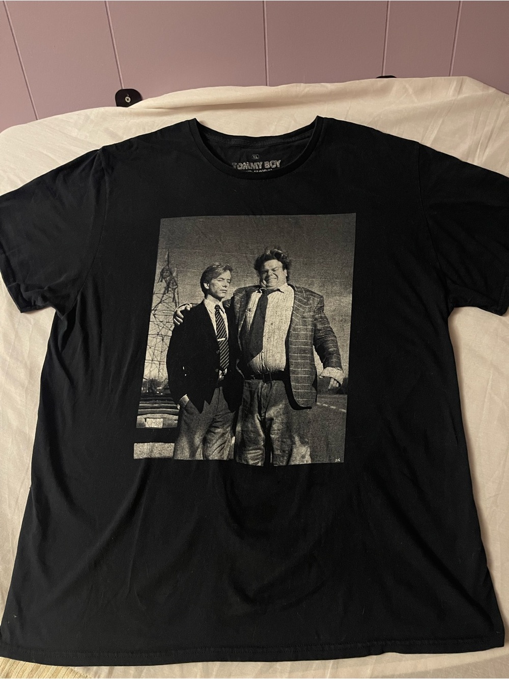 Tommy boy Black Graphic Crewneck T‑Shirt